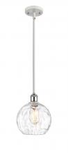Innovations Lighting 516-1S-WPC-G1215-8 - Athens Water Glass - 1 Light - 8 inch - White Polished Chrome - Mini Pendant