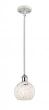 Innovations Lighting 516-1S-WPC-G1216-6WM - White Mouchette - 1 Light - 6 inch - White Polished Chrome - Mini Pendant