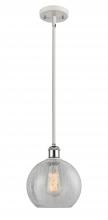 Innovations Lighting 516-1S-WPC-G125 - Athens - 1 Light - 8 inch - White Polished Chrome - Mini Pendant