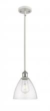 Innovations Lighting 516-1S-WPC-GBD-754 - Bristol - 1 Light - 8 inch - White Polished Chrome - Mini Pendant