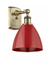 Innovations Lighting 516-1W-AB-MBD-75-RD - Plymouth - 1 Light - 8 inch - Antique Brass - Sconce