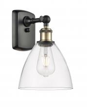 Innovations Lighting 516-1W-BAB-GBD-752 - Bristol - 1 Light - 8 inch - Black Antique Brass - Sconce