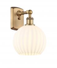 Innovations Lighting 516-1W-BB-G1217-8WV - White Venetian - 1 Light - 8 inch - Brushed Brass - Sconce