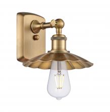  516-1W-BB-M17-BB - Scallop - 1 Light - 8 inch - Brushed Brass - Sconce