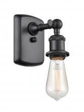 Innovations Lighting 516-1W-BK-LED - Bare Bulb - 1 Light - 5 inch - Matte Black - Sconce