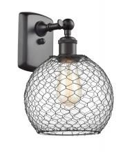 Innovations Lighting 516-1W-OB-G122-8CBK - Farmhouse Chicken Wire - 1 Light - 8 inch - Oil Rubbed Bronze - Sconce