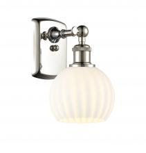 Innovations Lighting 516-1W-PN-G1217-6WV - White Venetian - 1 Light - 6 inch - Polished Nickel - Sconce