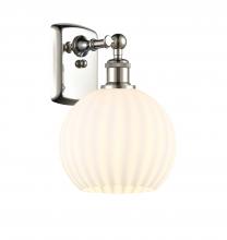 Innovations Lighting 516-1W-PN-G1217-8WV - White Venetian - 1 Light - 8 inch - Polished Nickel - Sconce