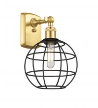 Innovations Lighting 516-1W-SG-CE-8-BK - Lake Placid - 1 Light - 8 inch - Satin Gold - Sconce