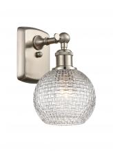 Innovations Lighting 516-1W-SN-G122C-6CL - Athens - 1 Light - 6 inch - Brushed Satin Nickel - Sconce