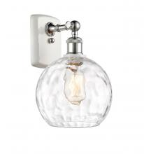 Innovations Lighting 516-1W-WPC-G1215-8 - Athens Water Glass - 1 Light - 8 inch - White Polished Chrome - Sconce