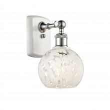 Innovations Lighting 516-1W-WPC-G1216-6WM - White Mouchette - 1 Light - 6 inch - White Polished Chrome - Sconce