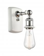 Innovations Lighting 516-1W-WPC - Bare Bulb - 1 Light - 5 inch - White Polished Chrome - Sconce