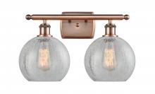 Innovations Lighting 516-2W-AC-G125-8 - Athens - 2 Light - 18 inch - Antique Copper - Bath Vanity Light