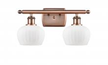 Innovations Lighting 516-2W-AC-G91 - Fenton - 2 Light - 17 inch - Antique Copper - Bath Vanity Light