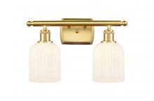 Innovations Lighting 516-2W-SG-G559-5GWH - Bridal Veil - 2 Light - 15 inch - Satin Gold - Bath Vanity Light