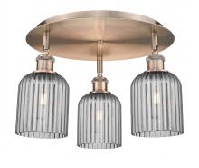 Innovations Lighting 516-3C-AC-G559-5SM - Bridal Veil - 3 Light - 17 inch - Antique Copper - Flush Mount