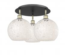 Innovations Lighting 516-3C-BAB-G1216-10WM - White Mouchette - 3 Light - 22 inch - Black Antique Brass - Flush Mount