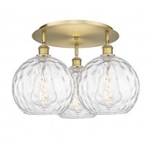 Innovations Lighting 516-3C-BB-G1215-10 - Athens Water Glass - 3 Light - 22 inch - Brushed Brass - Flush Mount