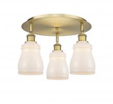 Innovations Lighting 516-3C-BB-G391 - Ellery - 3 Light - 17 inch - Brushed Brass - Flush Mount