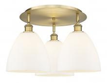 Innovations Lighting 516-3C-BB-GBD-91 - Bristol - 3 Light - 21 inch - Brushed Brass - Flush Mount