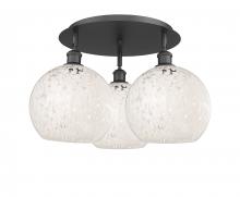 Innovations Lighting 516-3C-BK-G1216-10WM - White Mouchette - 3 Light - 22 inch - Matte Black - Flush Mount