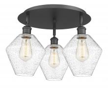 Innovations Lighting 516-3C-BK-G654-8 - Cindyrella - 3 Light - 20 inch - Matte Black - Flush Mount