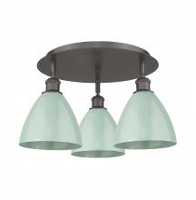 Innovations Lighting 516-3C-OB-MBD-75-SF - Plymouth - 3 Light - 19 inch - Oil Rubbed Bronze - Flush Mount