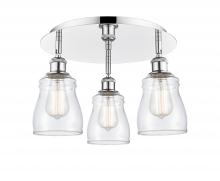 Innovations Lighting 516-3C-PC-G392 - Ellery - 3 Light - 17 inch - Polished Chrome - Flush Mount