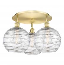 Innovations Lighting 516-3C-SG-G1213-10 - Athens Deco Swirl - 3 Light - 22 inch - Satin Gold - Flush Mount