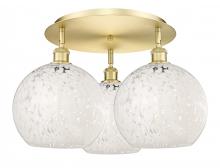 Innovations Lighting 516-3C-SG-G1216-10WM - White Mouchette - 3 Light - 22 inch - Satin Gold - Flush Mount