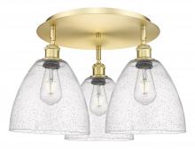 Innovations Lighting 516-3C-SG-GBD-94 - Bristol - 3 Light - 21 inch - Satin Gold - Flush Mount