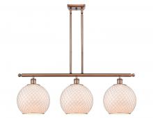 Innovations Lighting 516-3I-AC-G121-10CSN-LED - Farmhouse Chicken Wire - 3 Light - 37 inch - Antique Copper - Cord hung - Island Light