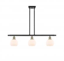 Innovations Lighting 516-3I-BAB-G121-6 - Athens - 3 Light - 36 inch - Black Antique Brass - Cord hung - Island Light