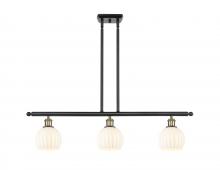 Innovations Lighting 516-3I-BAB-G1217-6WV - White Venetian - 3 Light - 36 inch - Black Antique Brass - Stem Hung - Island Light