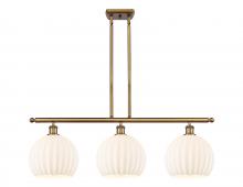 Innovations Lighting 516-3I-BB-G1217-10WV - White Venetian - 3 Light - 37 inch - Brushed Brass - Stem Hung - Island Light