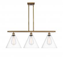 Innovations Lighting 516-3I-BB-GBC-122 - Berkshire - 3 Light - 39 inch - Brushed Brass - Cord hung - Island Light