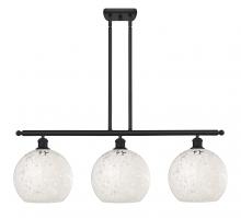 Innovations Lighting 516-3I-BK-G1216-10WM - White Mouchette - 3 Light - 37 inch - Matte Black - Stem Hung - Island Light