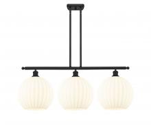 Innovations Lighting 516-3I-BK-G1217-12WV - White Venetian - 3 Light - 39 inch - Matte Black - Stem Hung - Island Light