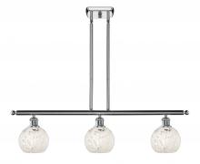 Innovations Lighting 516-3I-PC-G1216-6WM - White Mouchette - 3 Light - 36 inch - Polished Chrome - Stem Hung - Island Light