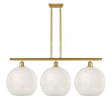 Innovations Lighting 516-3I-SG-G1216-12WM - White Mouchette - 3 Light - 39 inch - Satin Gold - Stem Hung - Island Light