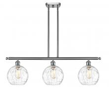 Innovations Lighting 516-3I-SN-G1215-8 - Athens Water Glass - 3 Light - 36 inch - Brushed Satin Nickel - Cord hung - Island Light