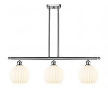 Innovations Lighting 516-3I-SN-G1217-8WV - White Venetian - 3 Light - 36 inch - Brushed Satin Nickel - Stem Hung - Island Light