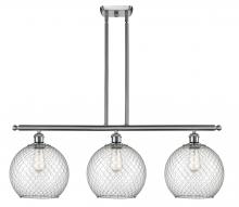 Innovations Lighting 516-3I-SN-G122-10CSN-LED - Farmhouse Chicken Wire - 3 Light - 37 inch - Brushed Satin Nickel - Cord hung - Island Light