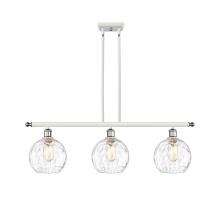 Innovations Lighting 516-3I-WPC-G1215-8 - Athens Water Glass - 3 Light - 36 inch - White Polished Chrome - Cord hung - Island Light