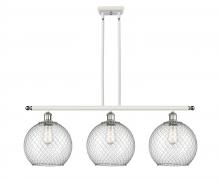 Innovations Lighting 516-3I-WPC-G122-10CSN - Farmhouse Chicken Wire - 3 Light - 37 inch - White Polished Chrome - Cord hung - Island Light