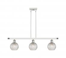 Innovations Lighting 516-3I-WPC-G122C-6CL - Athens - 3 Light - 36 inch - White Polished Chrome - Cord hung - Island Light