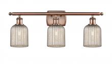 Innovations Lighting 516-3W-AC-G559-5ME - Bridal Veil - 3 Light - 25 inch - Antique Copper - Bath Vanity Light