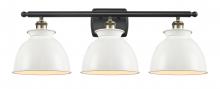 Innovations Lighting 516-3W-BAB-M14-W - Adirondack - 3 Light - 28 inch - Black Antique Brass - Bath Vanity Light