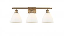 Innovations Lighting 516-3W-BB-GBD-751 - Bristol - 3 Light - 28 inch - Brushed Brass - Bath Vanity Light